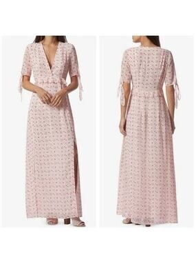 Avec Les Filles Constellation Print Faux Wrap Maxi Dress Size Medium
